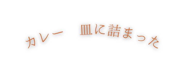 カレー 皿に詰まった